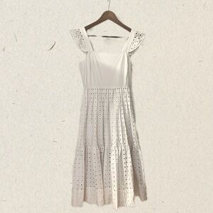 NWOT Tanya Taylor White Eyelet Dress Size 0